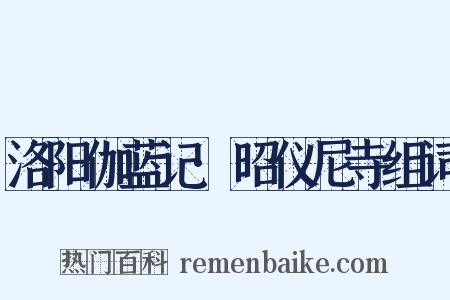 洛阳伽蓝记·昭仪尼寺组词是什么意思的图片